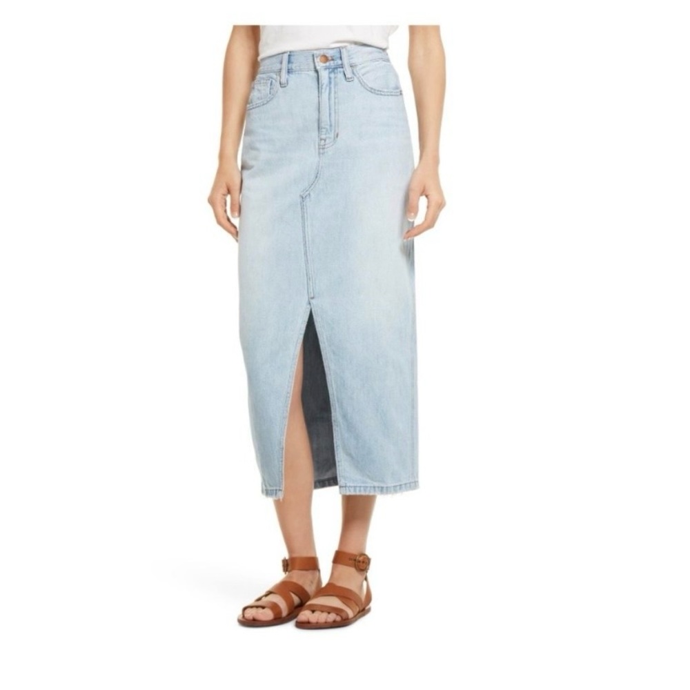 Madewell Rigid Denim A-Line Midi Skirt Size 32 Woodley Wash Style NA213 - Picture 10 of 10